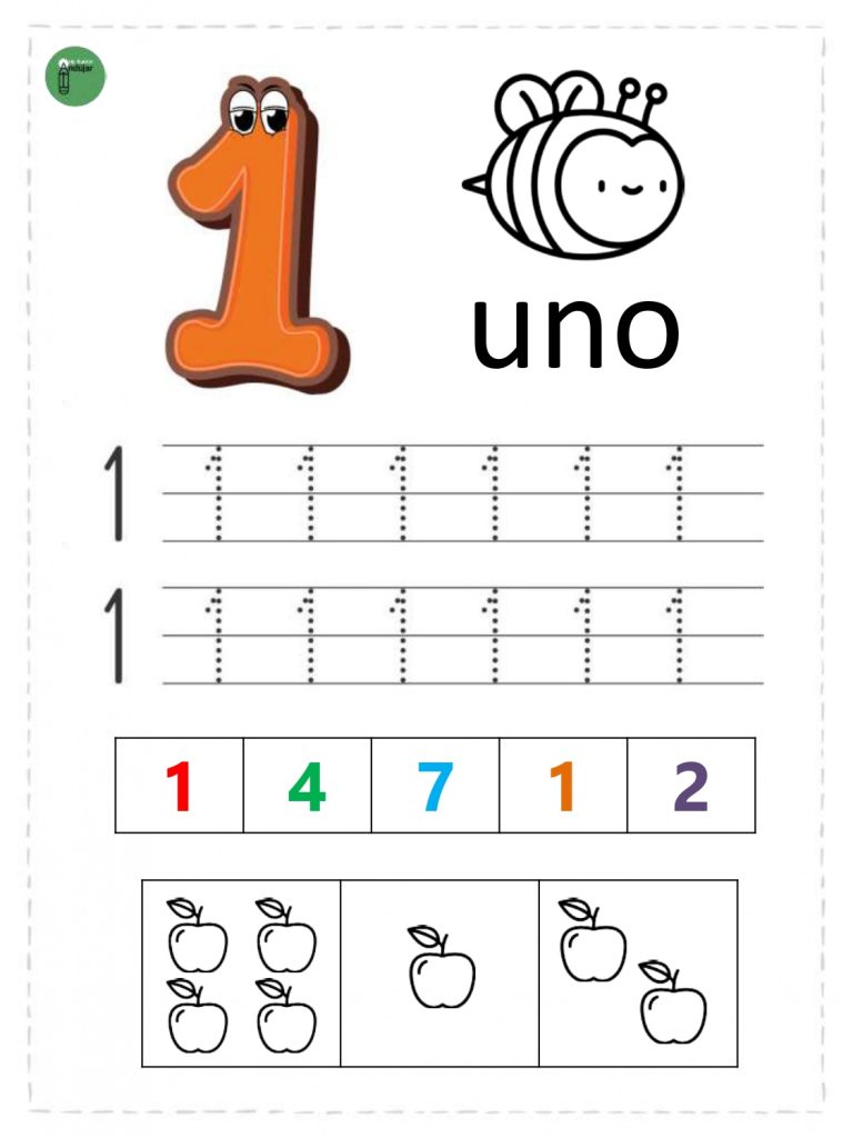 Bonitas fichas de numeraci n 1 9 orientacion andujar