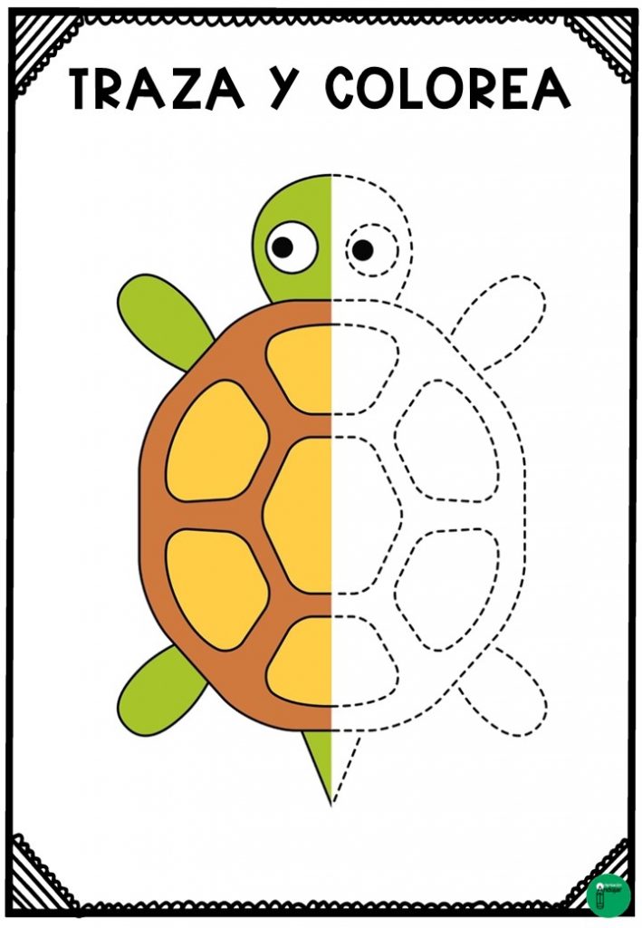 Aprendiendo a repasar para niños +3 años: Libro de actividades para niños:  aprender a trazar y colorear animales: un libro de trabajo de rastreo para  niños principiantes para niños pequeños y preescol 