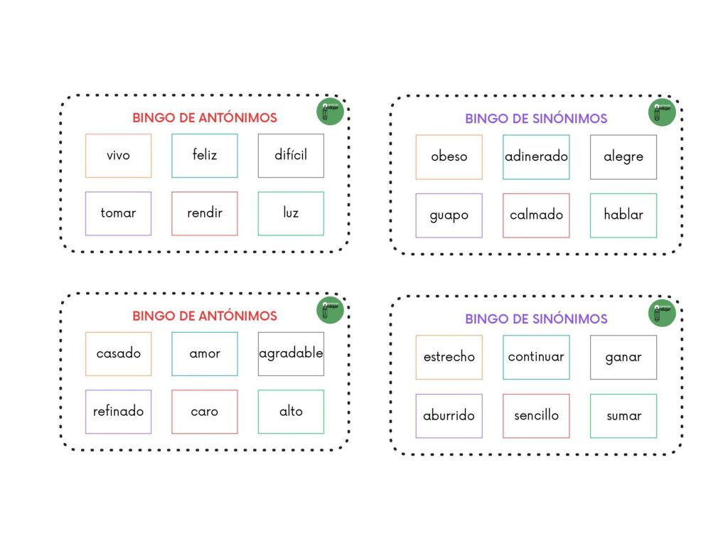 El bingo de sinónimos y antónimos es una actividad educativa muy útil para mejorar el vocabulario y la comprensión de las palabras en los niños. Este juego consiste en una […]