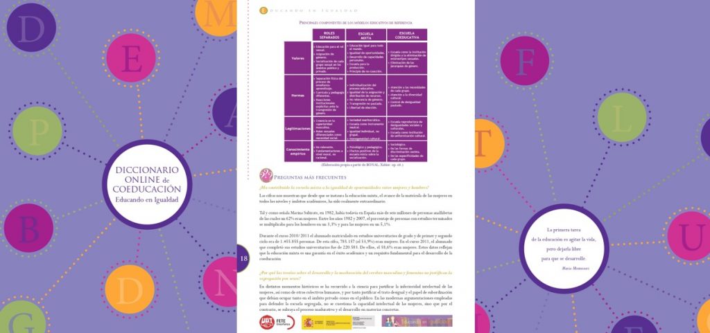 “La coeducación es un proceso intencionado de intervención a través del cual se potencia el desarrollo de niños y niñas partiendo de la realidad de dos sexos diferentes hacia un […]