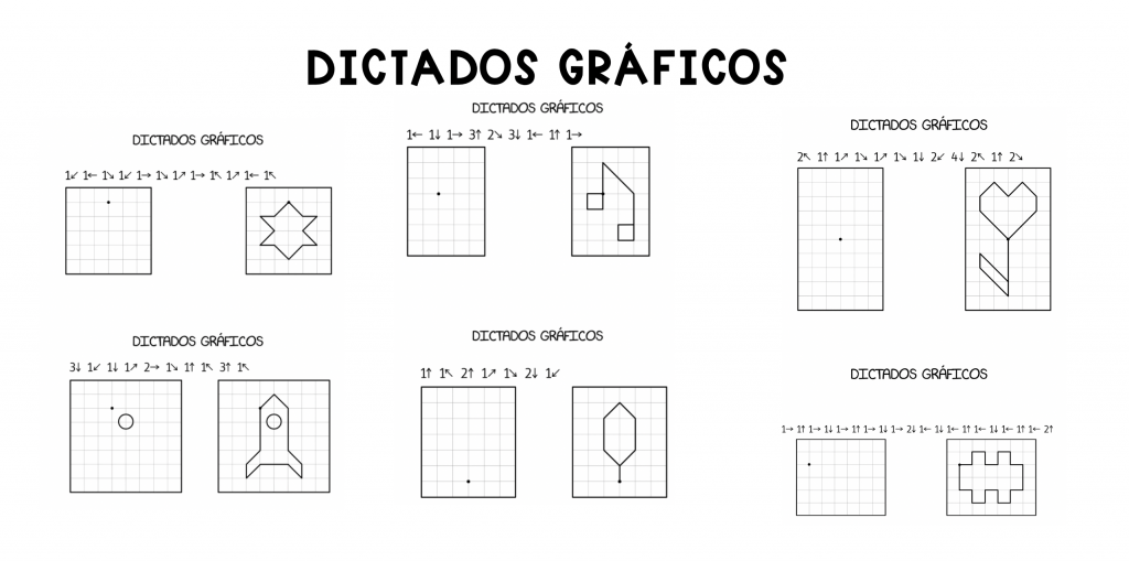 Os dejamos estos sencillos dictados gráficos  para desarrollar la lateralidad y la orientación espacial. Estos dictados gráficos son ejercicios perceptivo-motores de lateralidad y orientación espacial que estimulan y desarrollan la estructuración […]