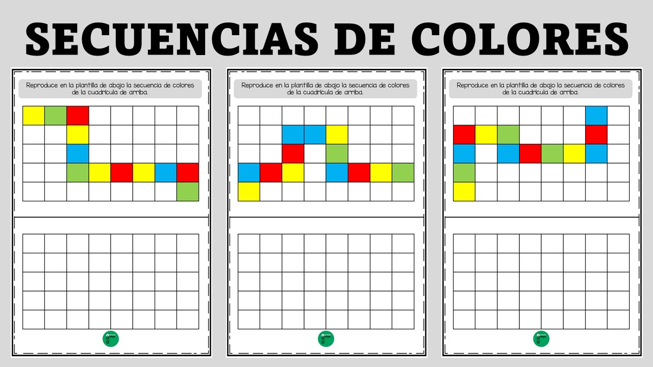 Aditivo Oxidar persecucion Ejercicio de atención para niños y adultos con secuencias de colores -  Orientacion Andujar