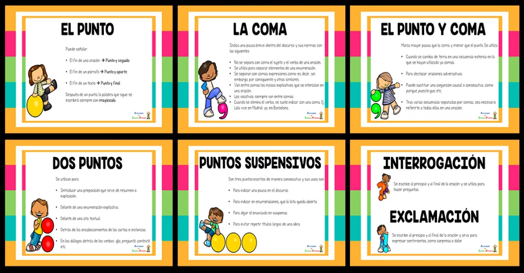 Los signos de puntuación para niños son elementos textuales cuyo objetivo es ayudar al lector a comprender mejor el texto. De esta manera, ellos delimitan y jerarquizan la información a nivel […]