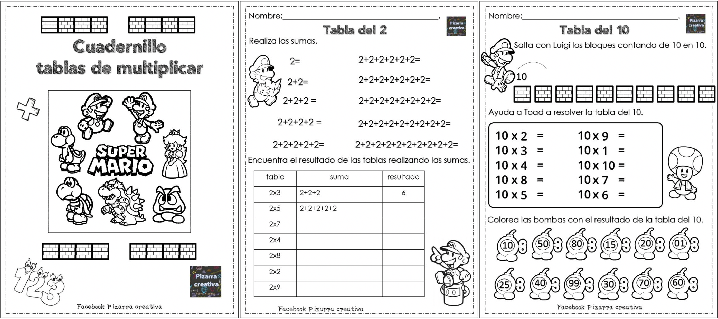 Ejercicios De La Tabla De Multiplicar Del 4 Aprende las tablas de multiplicar con Super Mario tu mejor amigo
