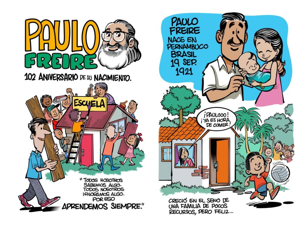 Os dejamos un bonito cómic de Paulo Freire por el 102 aniversario de su nacimiento del Instituto Paulo Freire (Brasil Sao Paulo).  Leer cómics puede tener varios beneficios para los niños. Los cómics […]