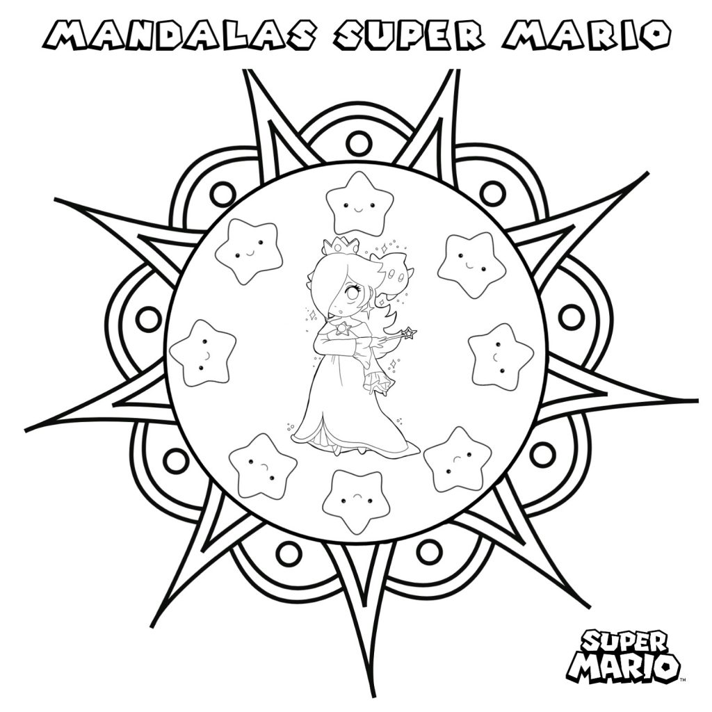 Nuevas mandalas colorea y diviertete con Mario Bross y sus amigos ...