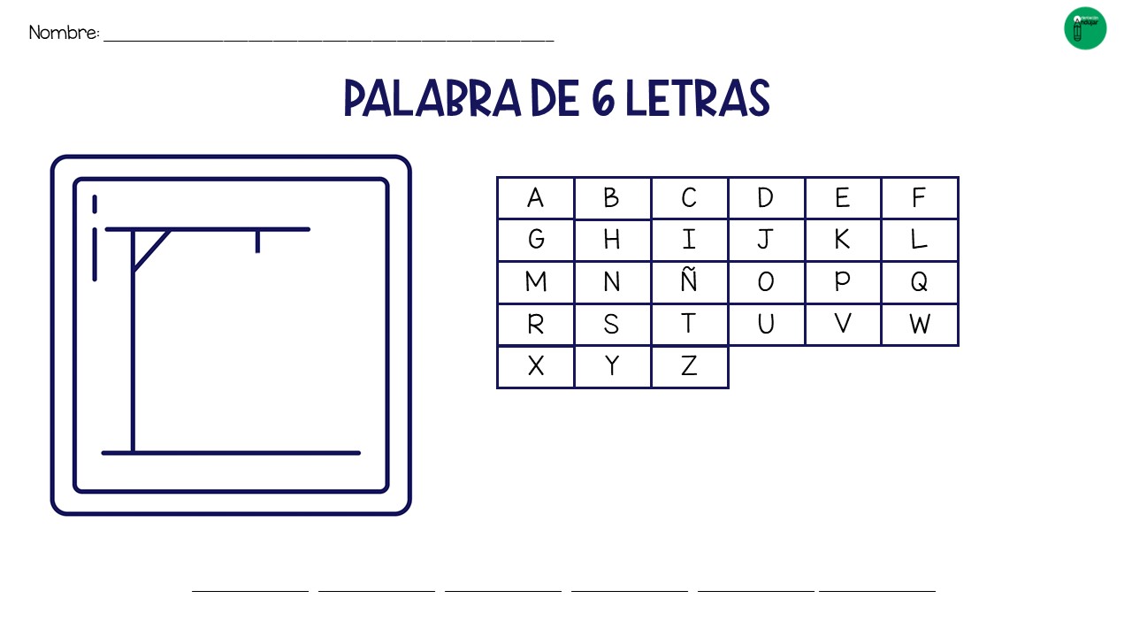 Plantillas para jugar al ahorcado en casa o en el aula