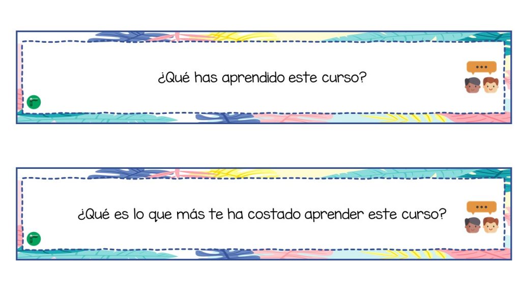 A continuación, os comparto esta colección de tarjetas para trabajar la expresión oral mientras hacemos balance sobre este curso que estamos a punto de finalizar. En clase, este tipo de […]