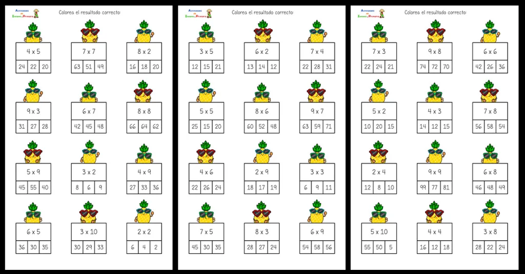 Las tablas de multiplicar son una serie de operaciones matemáticas que indican el resultado de multiplicar un número por otros números específicos, desde el 1 hasta el 10. Por ejemplo, […]