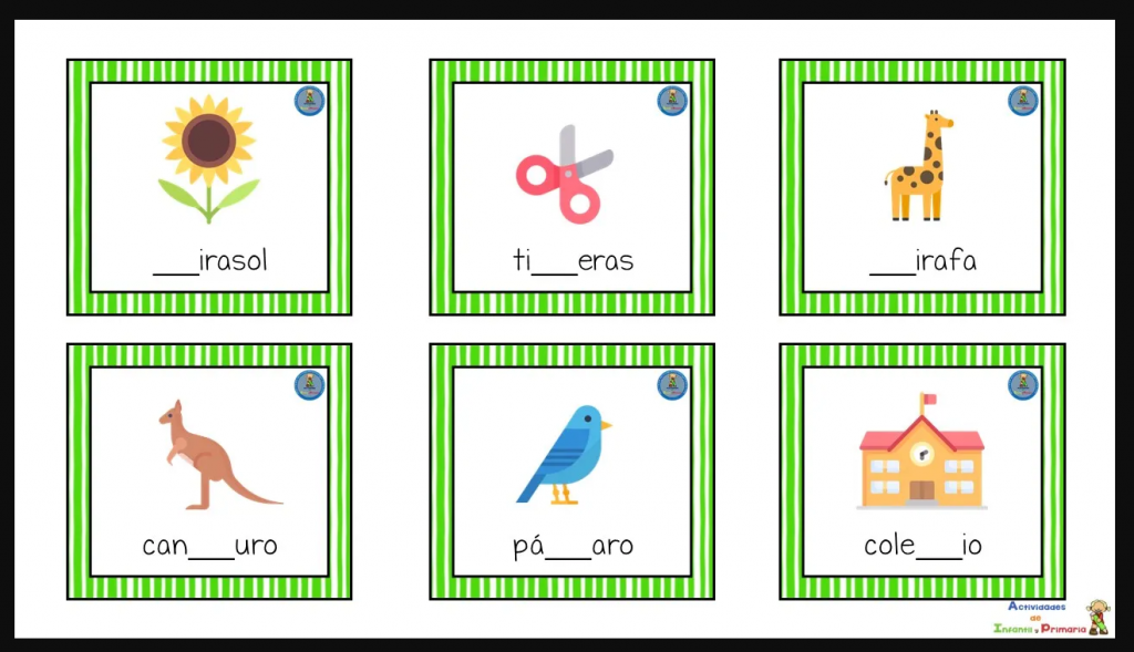 Tarjetitas imprimibles para repasar la ortografía DESCARGAR PDF baraja tarjetas ortográficas