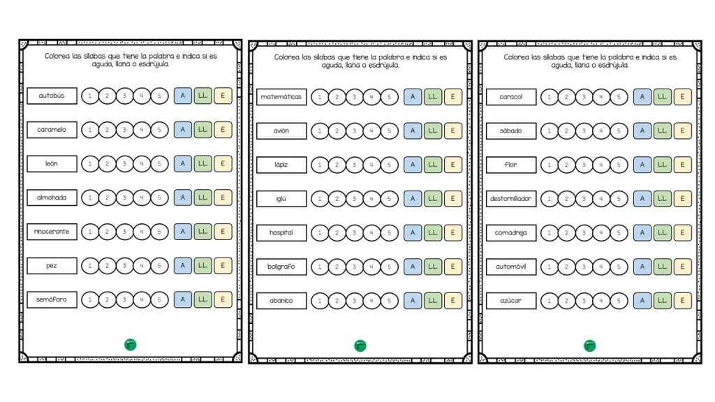 A partir de la fantástica idea vista en el instagram @aprenderconellos, hemos diseñado  estas fichas tan divertidas para separar en sílabas una serie de palabras y clasificarlas según su acentuación.  La […]