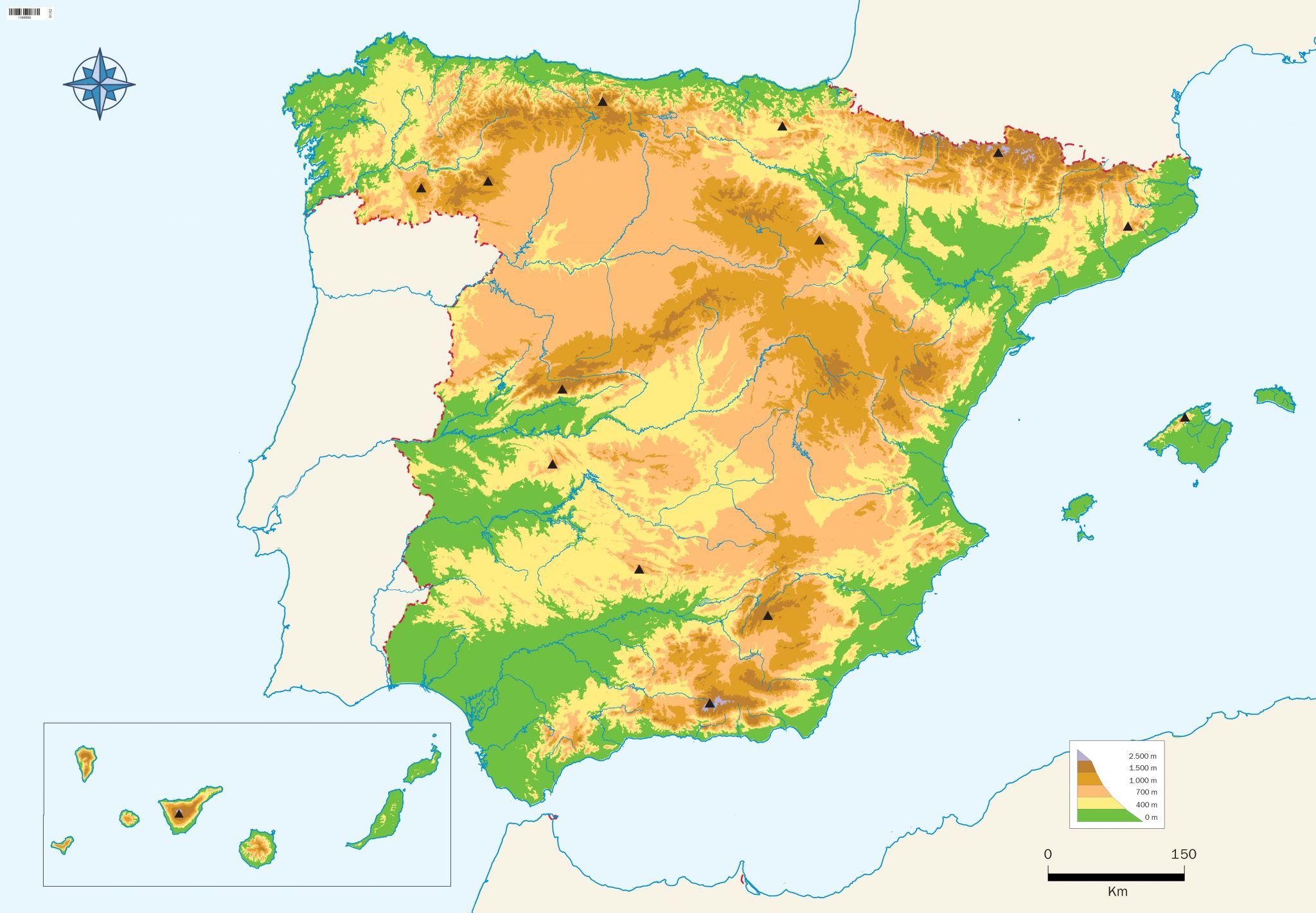 Mapas físico y político de España + MAPAS MUDOS para usar en tus clases