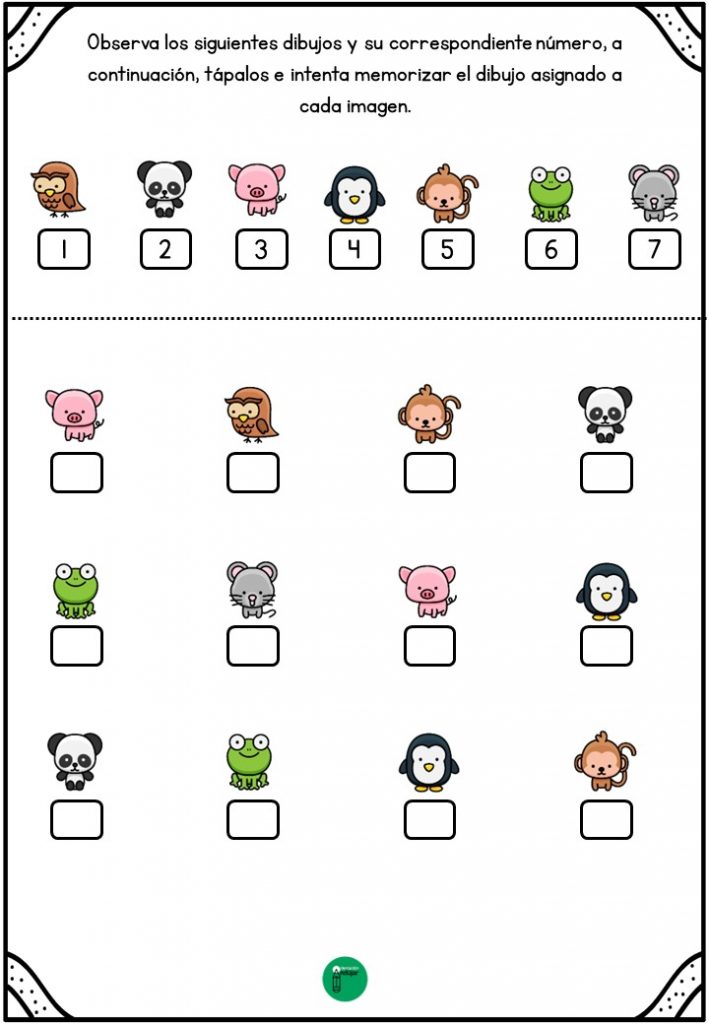 Fichas de atención y memoria para niños -Orientacion Andujar