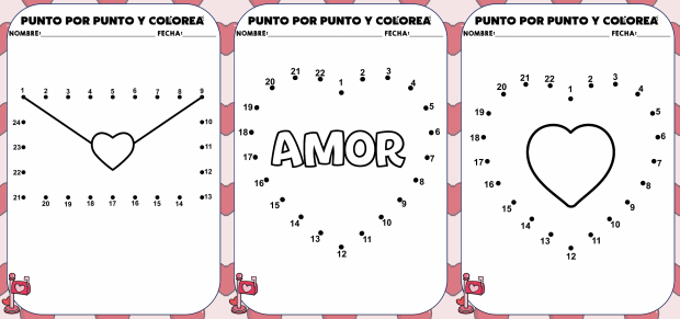 Colección de juegos DE MESA para el día del amor y la amistad San Valentín