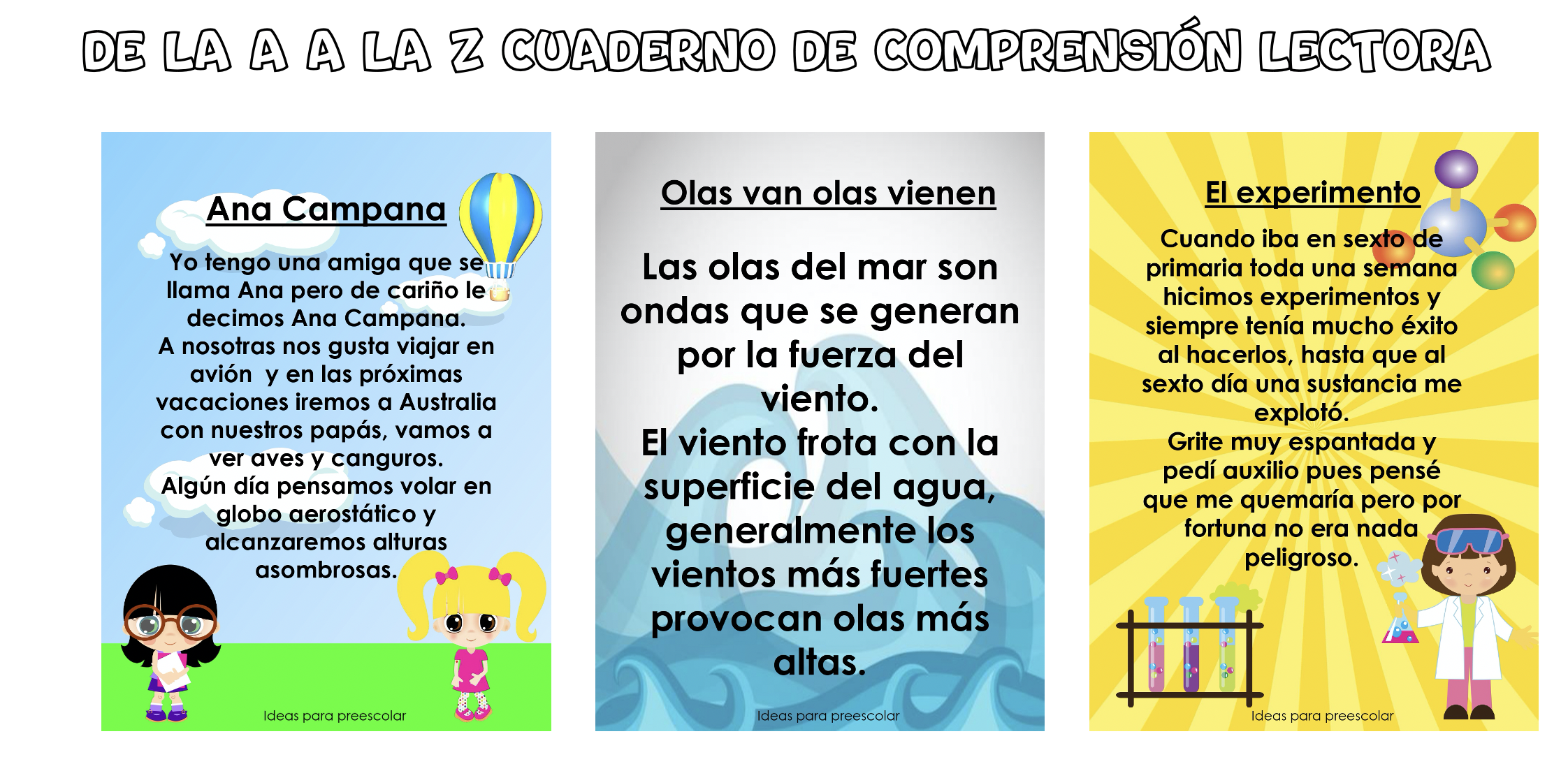 Cuentos por cada letra del Abecedario  Spanish reading comprehension,  Spanish reading activities, Spanish reading