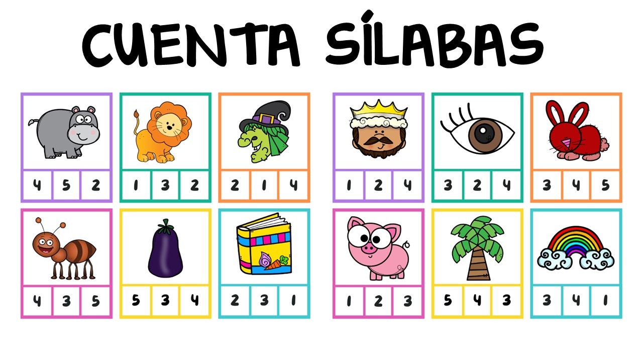 Trabajando Conciencia fonológica con Tarjetitas cuenta sílabas ...