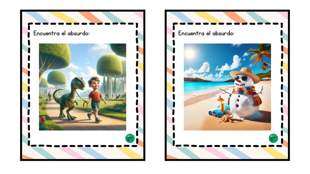 ¿Estás buscando una manera emocionante de estimular la creatividad y el pensamiento lateral en tus estudiantes? ¡Entonces nuestras divertidas tarjetas de absurdos visuales son justo lo que necesitas! Con estas […]