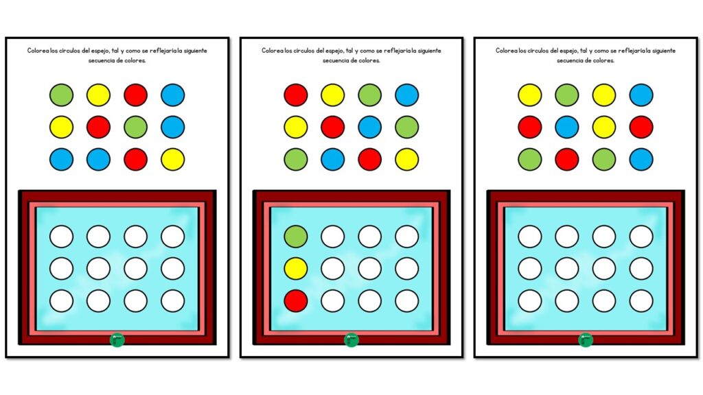 Las fichas de atención con secuencias de colores en espejo son una serie de ejercicios visuales donde los estudiantes deben observar cuidadosamente una secuencia de colores presentada en un lado […]