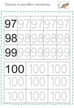 Aprendemos a escribir los números del 1 al 100 -Orientacion Andujar