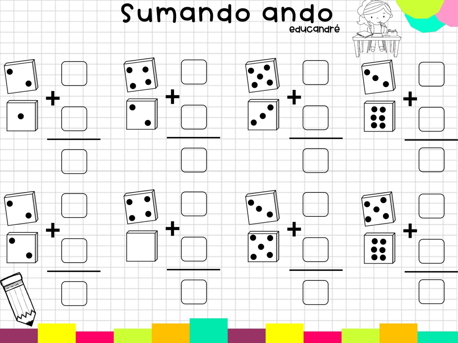 BONITAS FICHAS PARA TRABAJAR LAS SUMAS Y LAS RESTAS -Orientacion Andujar