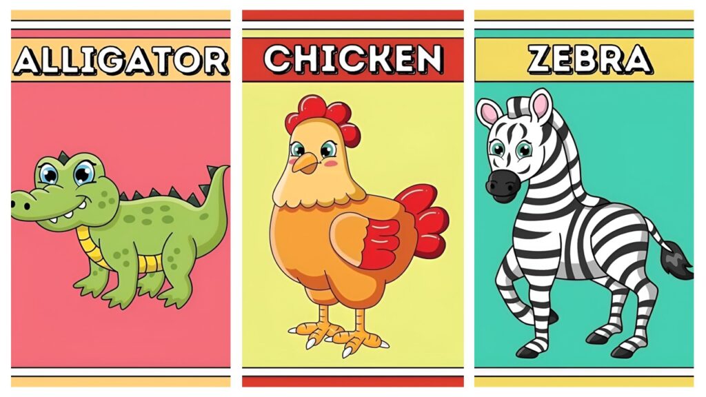 Este recurso consiste en una serie de carteles vibrantes y llamativos, cada uno dedicado a un animal diferente. En cada cartel, el nombre del animal está escrito en inglés junto […]