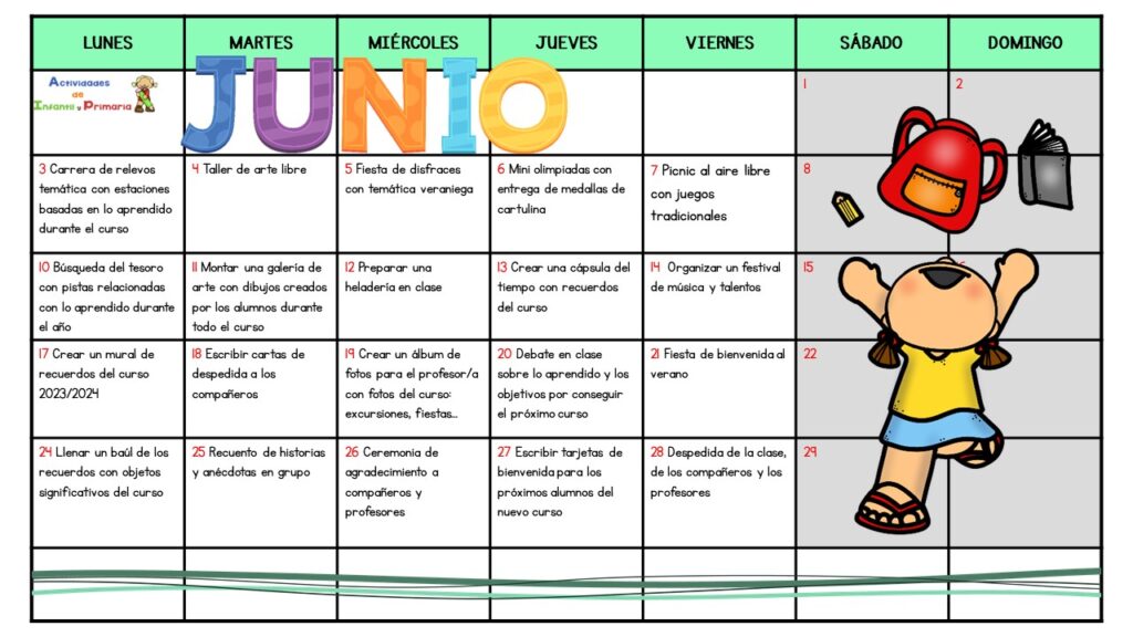 Nuestra compi de Actividades de Infantil y Primaria, ha diseñado un divertido calendario repleto de propuestas para amenizar las últimas semanas del curso escolar y os lo compartimos a continuación, […]