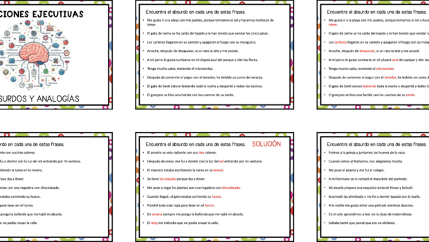 estimulación cognitiva, absurdos, analogías, desarrollo intelectual, educación primaria, recursos educativos, Orientación Andujar, pensamiento crítico, ejercicios lógicos, aprendizaje interactivo, actividades educativas