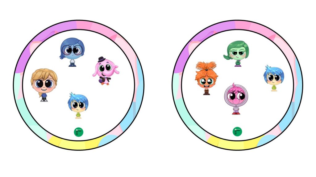 Divertido dobble con los personajes de Intensamente -Orientacion Andujar