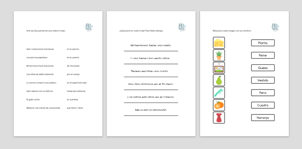 Os compartimos este fantástico recurso creado por Tamara Rojo del blog Roma estimulación cognitiva para estimular el lenguaje. Contiene actividades como: Unir imagen y palabra Unir dos partes de una […]