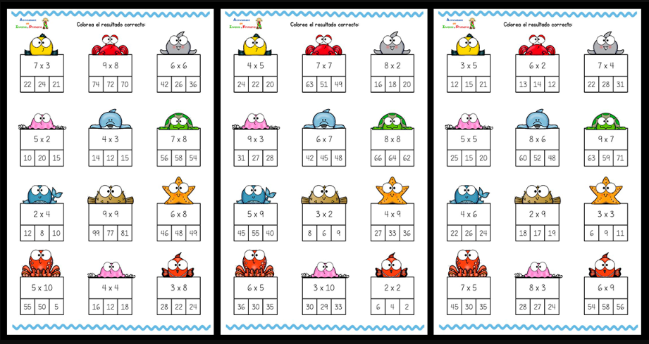 El siguiente recurso es una actividad diseñada para hacer que el aprendizaje de las tablas de multiplicar sea una experiencia más amena y efectiva. Utiliza personajes de la vida marina, […]