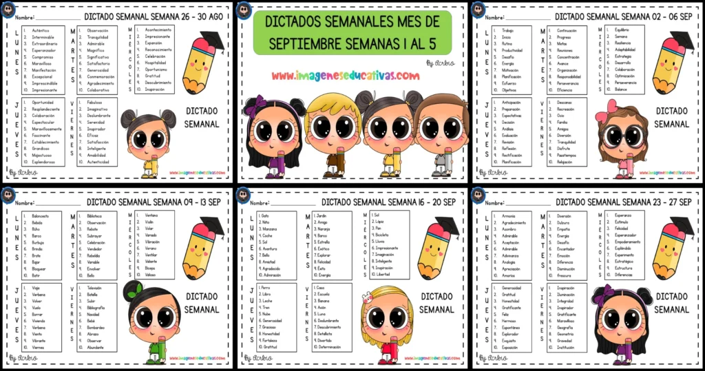 En esta hoja de dictado semanal encontraras diez palabras para cada día de la semana, hemos preparado en total 10 fichas para poder trabajar prácticamente durante todo el año. En […]