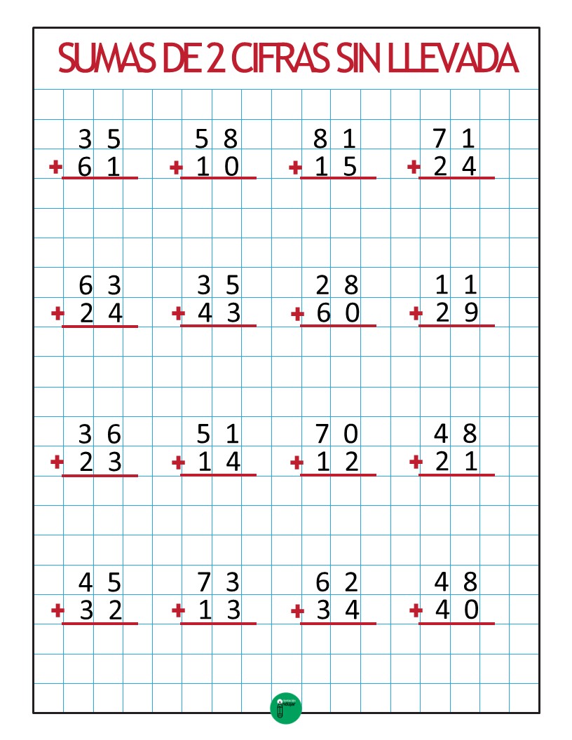 Sumas 2 Cifras Sin Llevada 5 Orientaci n And jar Recursos Educativos