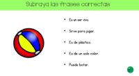 Este recurso ofrece una serie de frases simples, con la tarea de que los alumnos lean detenidamente y subrayen solo aquellas que son verdaderas respecto a la imagen. A través […]
