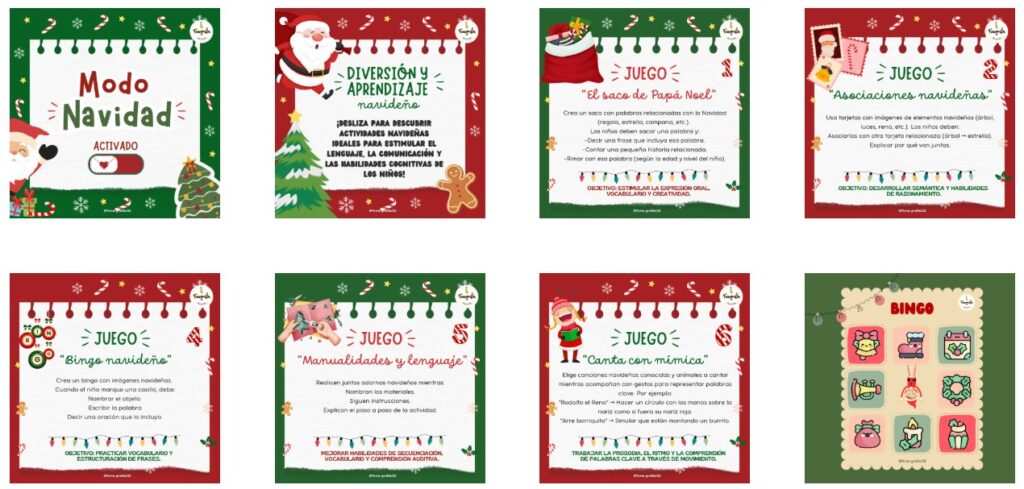 🎄✨ IDEAS DE ACTIVIDADES NAVIDEÑAS ✨🎄realizadas por @fono.grafia02🎅 Perfectas para hacer en casa, en la escuela o durante tus sesiones de terapia. 🌟 Desde manualidades sencillas hasta actividades que fomentan […]