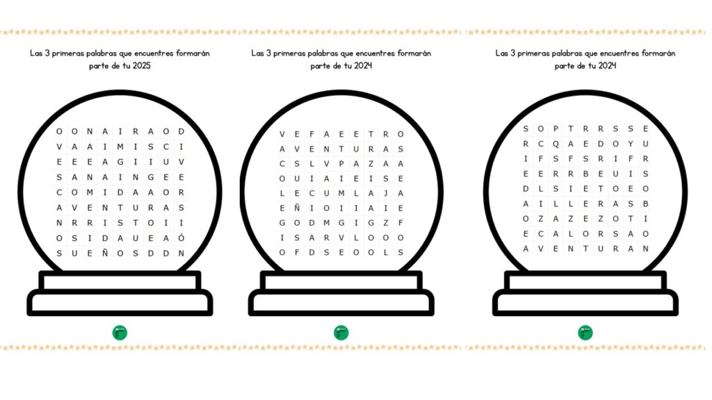 Hoy te compartimos un recurso especial para darle la bienvenida al nuevo año. La dinámica es simple y emocionante: cada bola contiene una sopa de letras con diversas palabras positivas […]