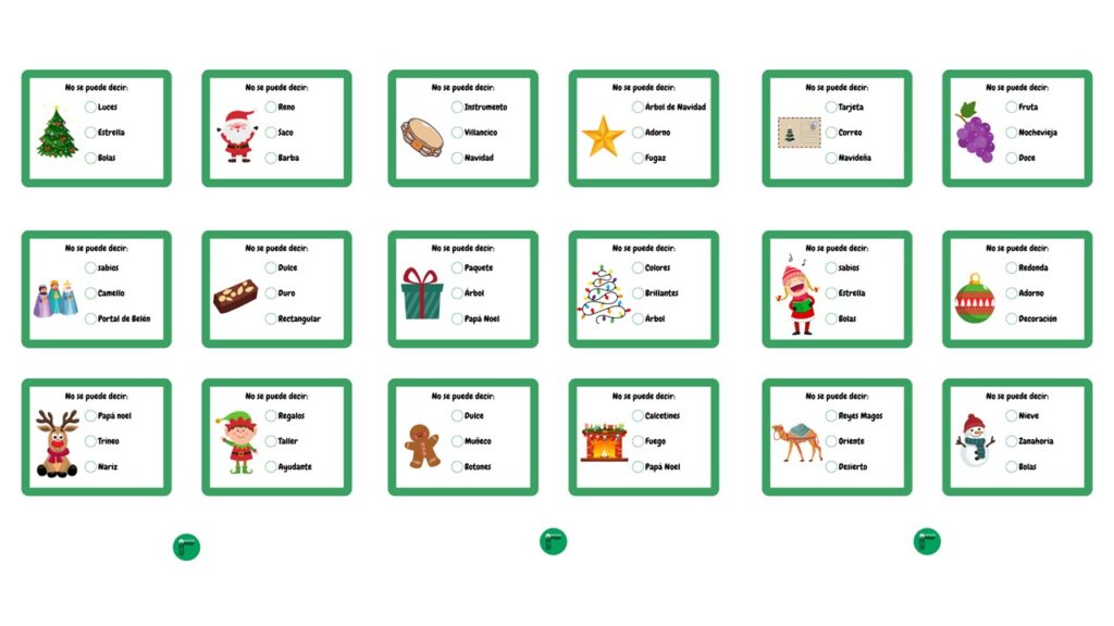 Este juego es sencillo y muy entretenido. Cada tarjeta contiene el dibujo de un elemento típico de la Navidad (como «árbol de Navidad», «muñeco de nieve» o «villancicos») que los […]