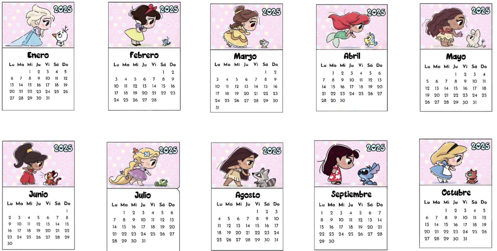 ¡Haz que el 2025 sea mágico y organizado con este encantador calendario de princesas Disney! Perfecto para decorar el aula, la habitación de los niños o para regalar, este recurso […]