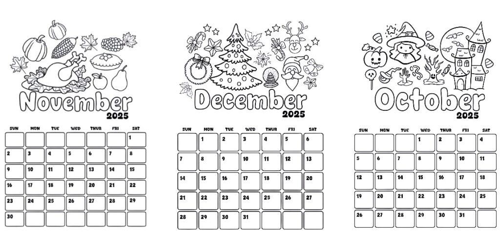Calendario 2025 en ingles para colorear y divertirse Calendario 2025 en ingles para colorear y divertirse Calendario 2025 en ingles para colorear y divertirse