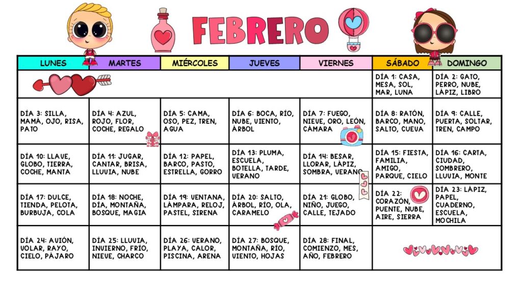 Sugerencias para usar el calendario de dictados ✅ Repetir las palabras si es necesario para asegurar la comprensión.✅ Hacer una corrección positiva, resaltando lo que el niño hizo bien antes […]