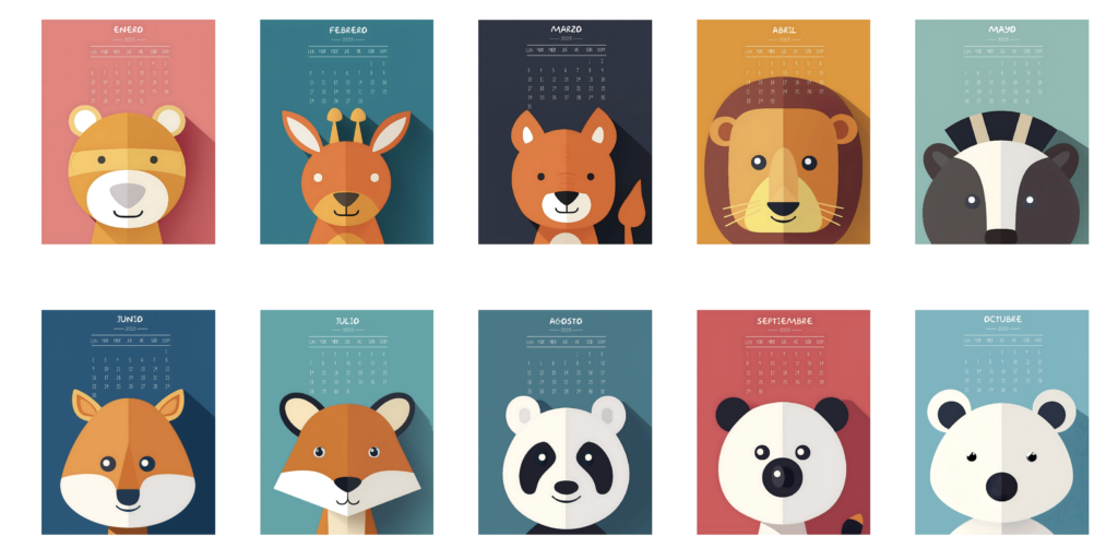 Seguimos con los calendarios para decorar vuestras clases ahora os dejamos un bonito calendario de animales, que seguro que os encanta.   calendario vertical animales 2025 listo para imprimir  