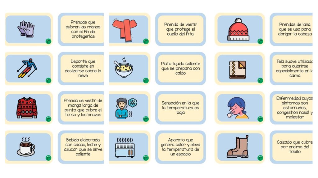 En Orientación Andújar, hoy os traemos un recurso educativo ideal para trabajar el vocabulario relacionado con el invierno. Se trata de una actividad interactiva que consta de varias tarjetas, cada […]