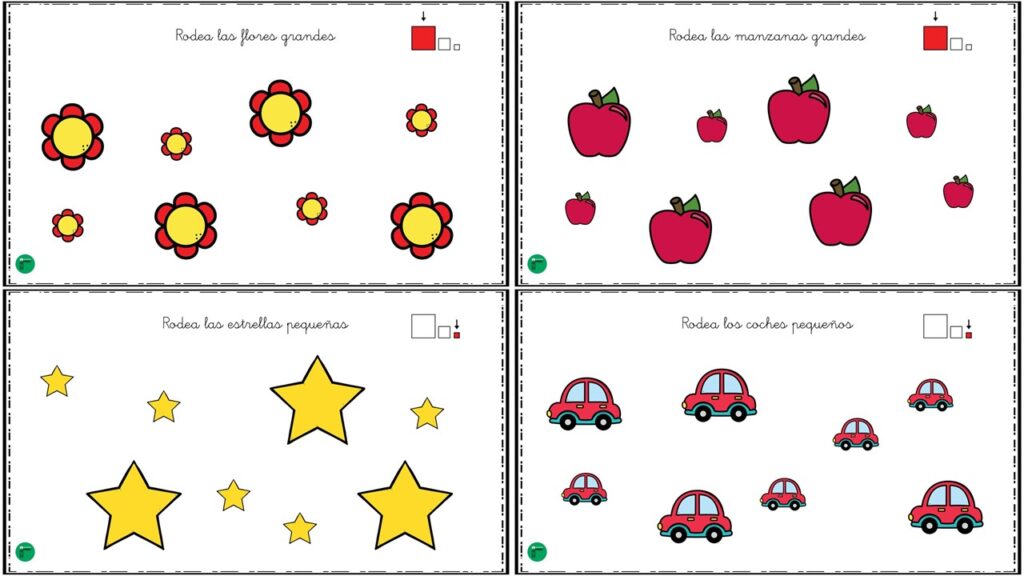 El recurso que les presentamos es una ficha didáctica diseñada específicamente para trabajar los conceptos «grande» y «pequeño». En esta ficha, los estudiantes deben rodear los dibujos que son «grandes» […]