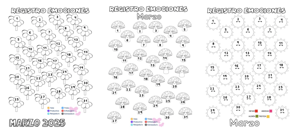 Introducción: Materiales para trabajar las emociones en el aula Hoy te traemos tres preciosos modelos para registrar las emociones de tus alumnos: flores, setas y soles. Estos recursos están diseñados […]
