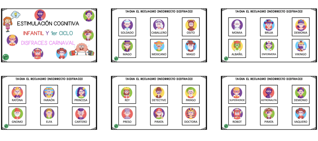 El Carnaval es una oportunidad perfecta para trabajar la atención y el razonamiento lógico de manera divertida. Con esta actividad de estimulación cognitiva, los niños deberán identificar y tachar los […]