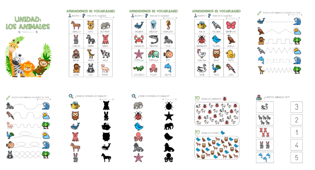 El aprendizaje del vocabulario relacionado con los animales es una de las primeras etapas en la adquisición del lenguaje. Para reforzar este contenido, hemos diseñado una unidad léxica de animales […]