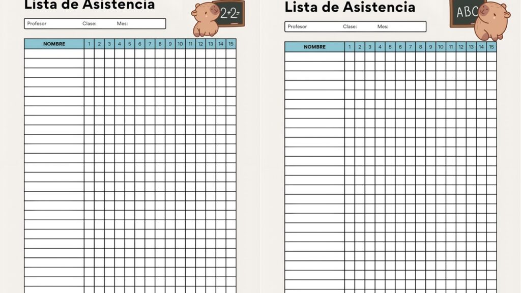 Os presentamos una colección de listas de asistencia ideales para los profesores, diseñadas con los divertidos y populares personajes de Capibara. Estas listas no solo son prácticas, sino también visualmente […]