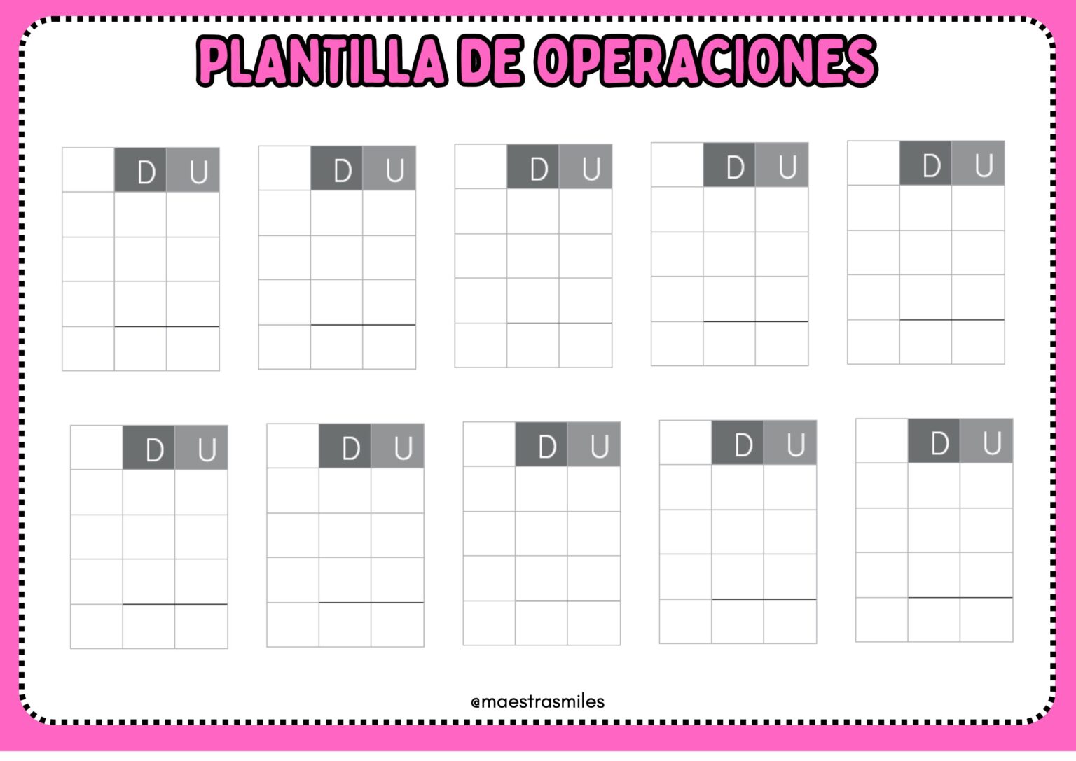 Cuaderno De Sumas Y Restas Sin Llevadas Orientacion Andujar