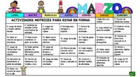 Las actividades motrices son esenciales para el desarrollo físico y motor de los niños. En este calendario, te presentamos una variedad de actividades diarias para el mes de marzo que […]