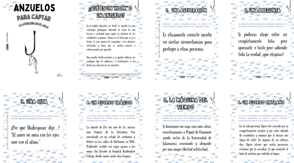Os compartimos un recurso muy interesante que nuestra cuenta amiga @innovatriz ha querido compartir con todos nuestros seguidores y seguidoras. ¿Conocíais los “hooks”? Hace unas semanas di con ellos y […]