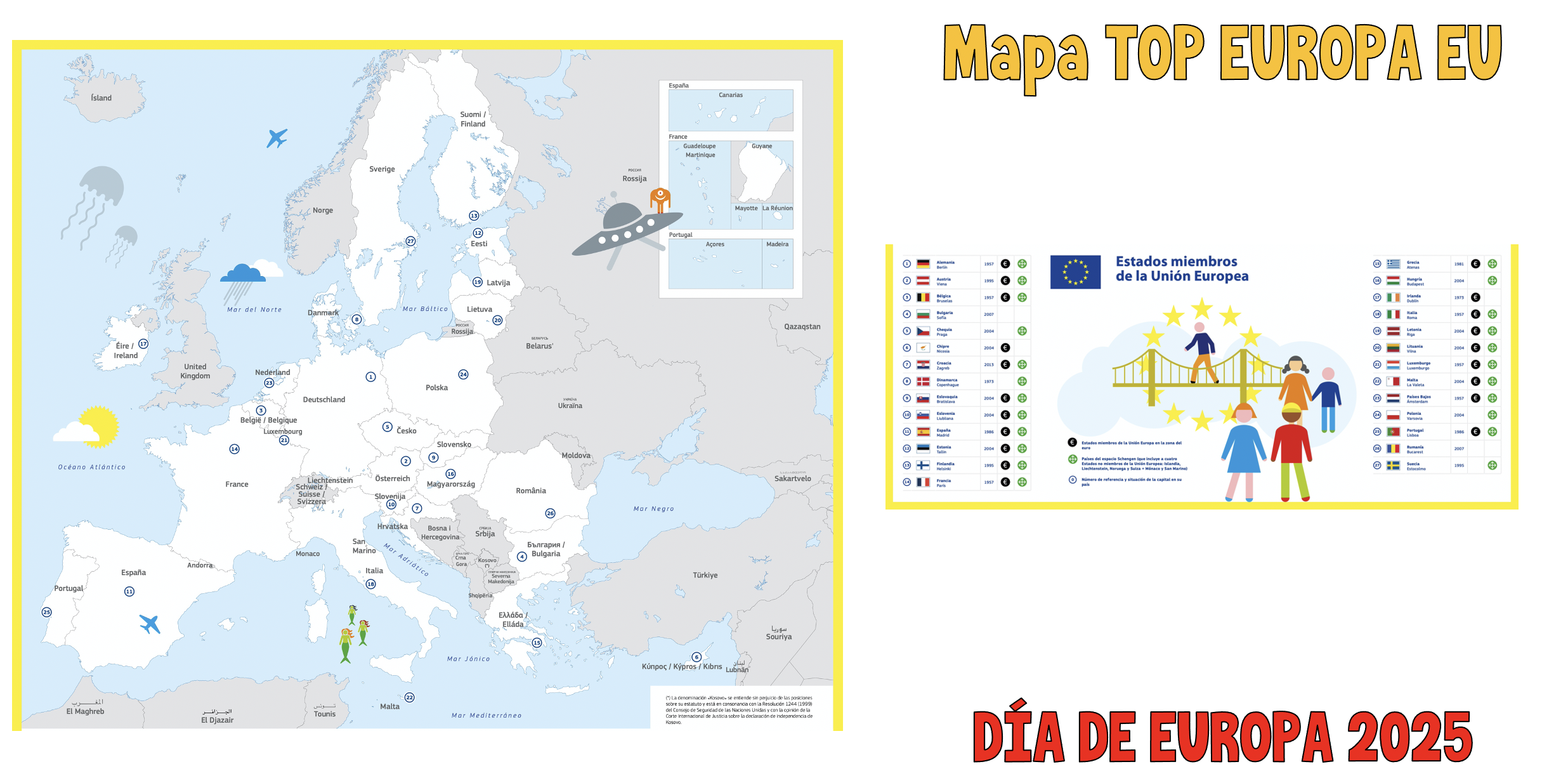 Con motivo del Día de Europa (9 de mayo), este recurso visual es perfecto para que los alumnos se familiaricen con los países que conforman la Unión Europea, reforzando la […]